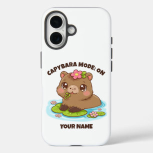 Custom Cute Kawaii Capybara Mode iPhone Case