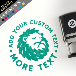 Custom Cute Kawaii Chibi Sensory Hedgehog ADHD Log Self-inking Stamp