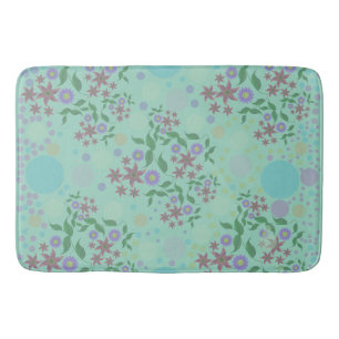 Custom Cute Kidcore Confetti Floral & Vine Pattern Bath Mat