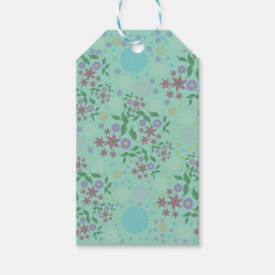 Custom Cute Kidcore Confetti Floral & Vine Pattern Gift Tags