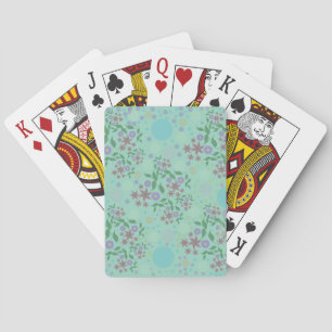 Custom Cute Kidcore Confetti Floral & Vine Pattern Playing Cards