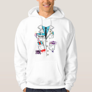 Custom Cute Mad Scientist Halloween Lab Costume Hoodie
