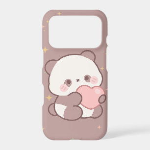 Custom Cute Panda Bear Holding Heart Phone Case