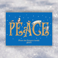 Custom Cute Peace Cats Birds Snow Cartoon 
