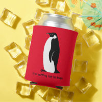CUSTOM Cute Penguin Hot in Here Red Black White