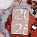 Custom Cute Pink Minimal 2025 Calendar  Planner<br><div class="desc">Stay organised in style with this elegant 2025 Zazzle planner. Featuring a modern, minimalist design with soft, earthy tones and a bold "2025" on the cover, this planner is perfect for keeping track of your daily schedule, goals, and important events. The sleek spiral binding ensures easy use, while the customisable...</div>