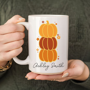 Custom Cute Pumpkin Mug, Gift for Fall Season Coffee Mug