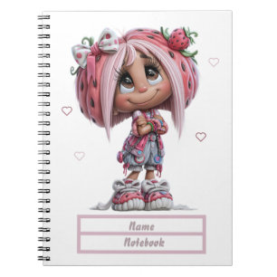 Custom Cute Strawberry Notebook