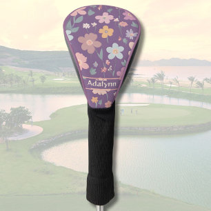 Custom Cute Vintage Floral Gifts for Women Golfers Golf Head Cover