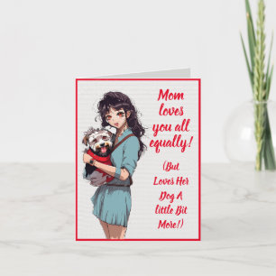 Custom Cute Westie Dog With Mum Mother's Day Card