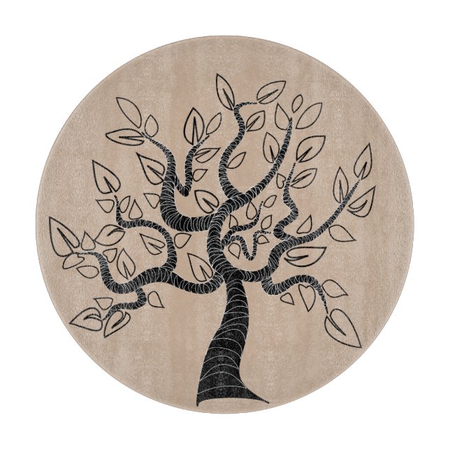 Custom Cutting Board with Tree (Front)