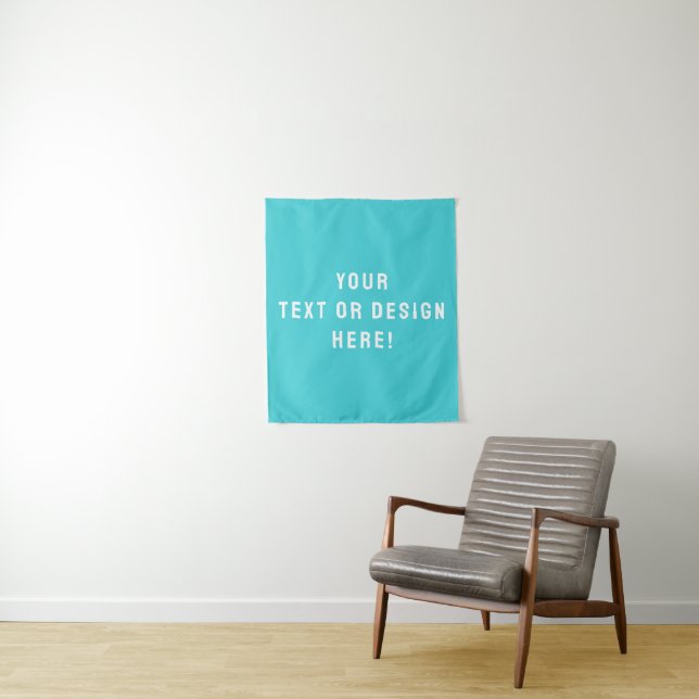 Custom Cyan-Blue Tapestry – Personalised for You (In Situ)
