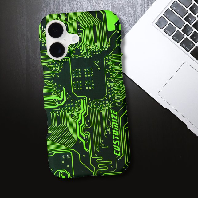 Custom Cyber Green PCB Circuit Board Tech Art (Creator Uploaded)