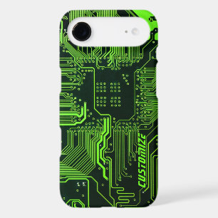 Custom Cyber Green PCB Circuit Board Tech Art