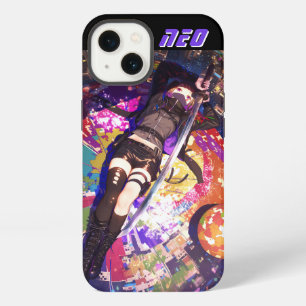Custom Cyberpunk Anime Girl Ninja Kunoichi iPhone 13 Case