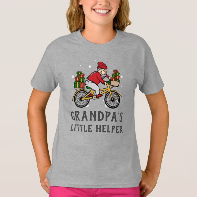 Custom Cyclist Christmas Matching Family T-Shirt (Front)