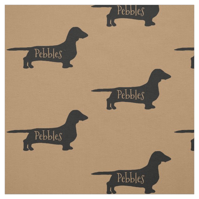 Custom Dachshund Dog Fabric (Swatch)
