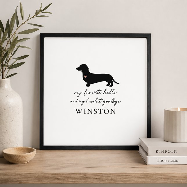 Custom Dachshund Memorial | Minimalist Dog Quote Poster (Creator Uploaded)