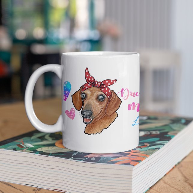 Custom Dachshund Mum Cute Mother's Day Dog Lover Coffee Mug (Creator Uploaded)