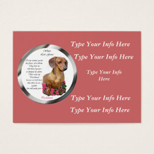 Custom Dachshund Profile Cards
