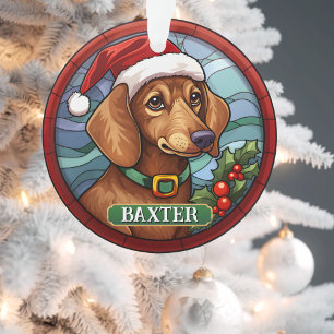 Custom Dachsund Christmas Ornament