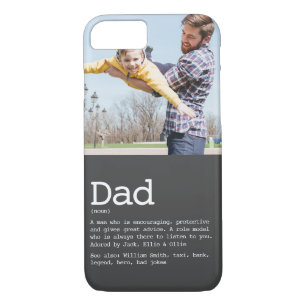Custom Dad Definition Photo Modern Grey Case-Mate iPhone Case