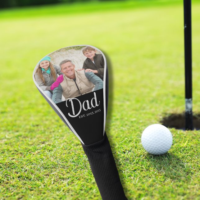 Custom Dad Established Photo Golf Head Cover (Creator Uploaded)