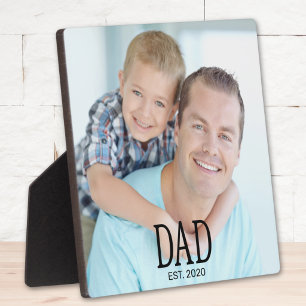 Custom Dad Established Photo Plaque