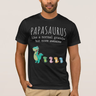 Custom Dad Grandpa Dinosaur T-Shirt, Personalized  T-Shirt