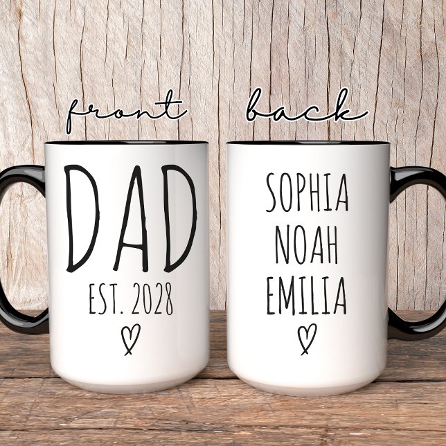 Custom Dad Mug for Father’s Day, Birthday, Holiday (custom dad mug, fathers day mug, papa coffee mug, dad birthday gift, christmas gift dad,)