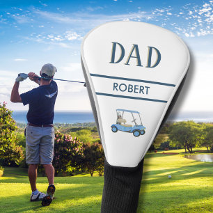 Custom DAD Name Watercolor Cart Golf Head Cover