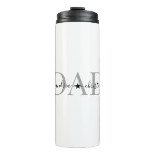 Custom Dad Names Typography Star Thermal Tumbler