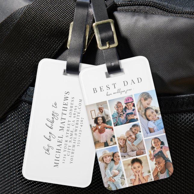 Custom Dad Photo Luggage Tag (Custom Dad Photo Luggage Tag)
