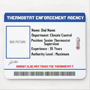 Custom Dad Thermostat Agency Mousepad