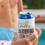 Custom Daddy 12 Photo Collage Can Cooler<br><div class="desc">Discover our photo-centric can cooler, an ideal gift for all the fathers in your life. Perfect for birthdays or Father's Day, these pillows allows you to feature 12 photos as a sentimental keepsake. Emblazoned with a cheerful 'Happy Father's Day' text, you have the flexibility to change or delete the message...</div>