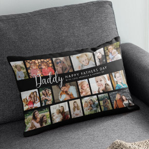 Custom Daddy 18 Photo Collage Lumbar Cushion