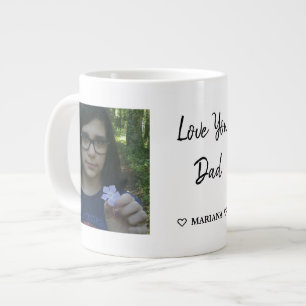 Custom Daddy Father's Day Photo Collage Large Coffee Mug