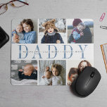 Custom Daddy Father's Day Photo Collage Mouse Pad<br><div class="desc">Create a cool custom gift for the best dad around with this photo collage mousepad. Use the templates to add 6 photos,  and personalise with his children's names or a custom message in the centre,  overlaid on "DADDY" in soft blue-grey lettering. Makes an awesome unique gift for Father's Day!</div>