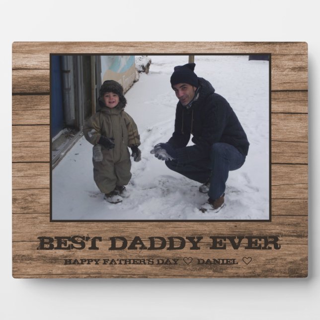 Custom Daddy Father's Day Photo Collage Plaque (Front)