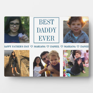 Custom Daddy Father's Day Photo Collage Plaque