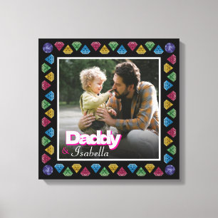 Custom Daddy & Me Photo Keepsake – Personalised Canvas Print