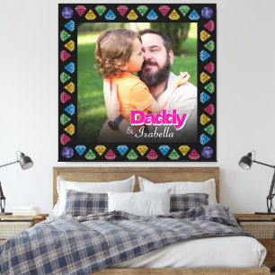 Custom Daddy & Me Photo Keepsake – Personalised Canvas Print