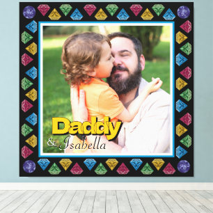 Custom Daddy & Me Photo Keepsake – Personalised Canvas Print