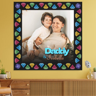 Custom Daddy & Me Photo Keepsake – Personalised  Canvas Print