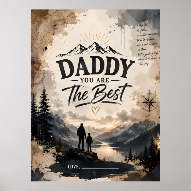 Custom Daddy Mountain Adventure Poster (Front)