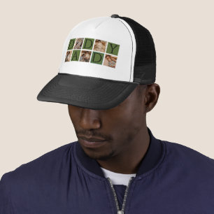 Custom Daddy Photo Collage – Modern Father's Day Trucker Hat