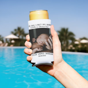 Custom Daddy Photo First Father's Day  Seltzer Can Cooler