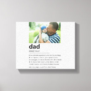 Custom Daddy Photo Gift, Dad Definition Canvas Print