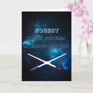 Custom DAD's POWER UNLIMITED POWER Light Swords Card
