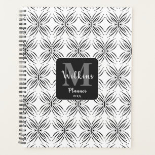 Custom Dainty Butterfly Black White Design Planner
